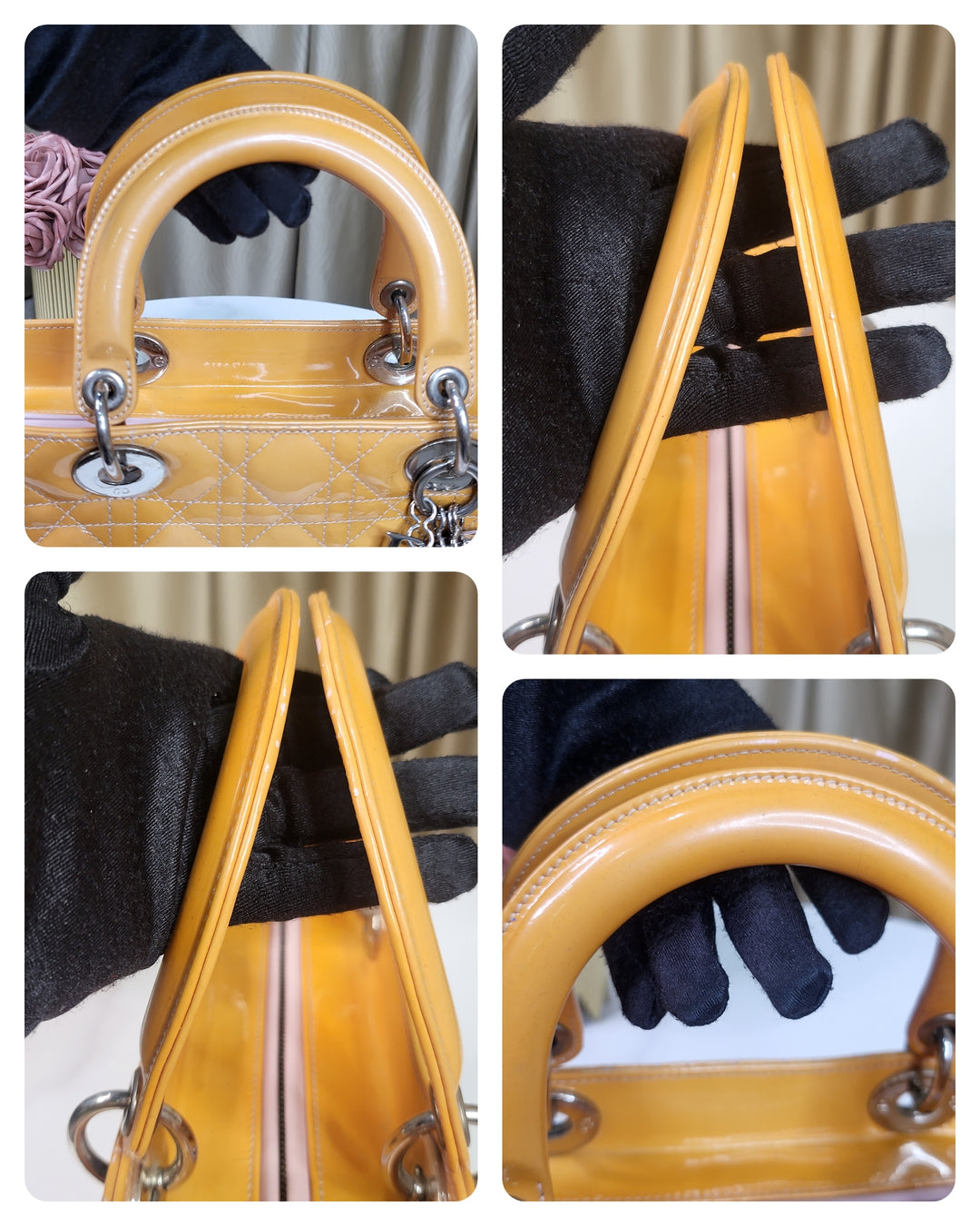 Christian Dior Patent Lady Dior Large