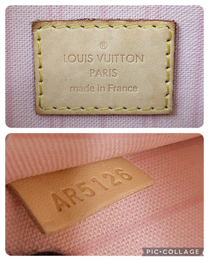 Louis Vuitton Damier Azur Neverfull MM w/ Pouch