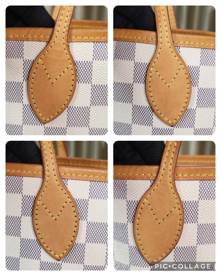 Louis Vuitton Damier Azur Neverfull MM w/ Pouch