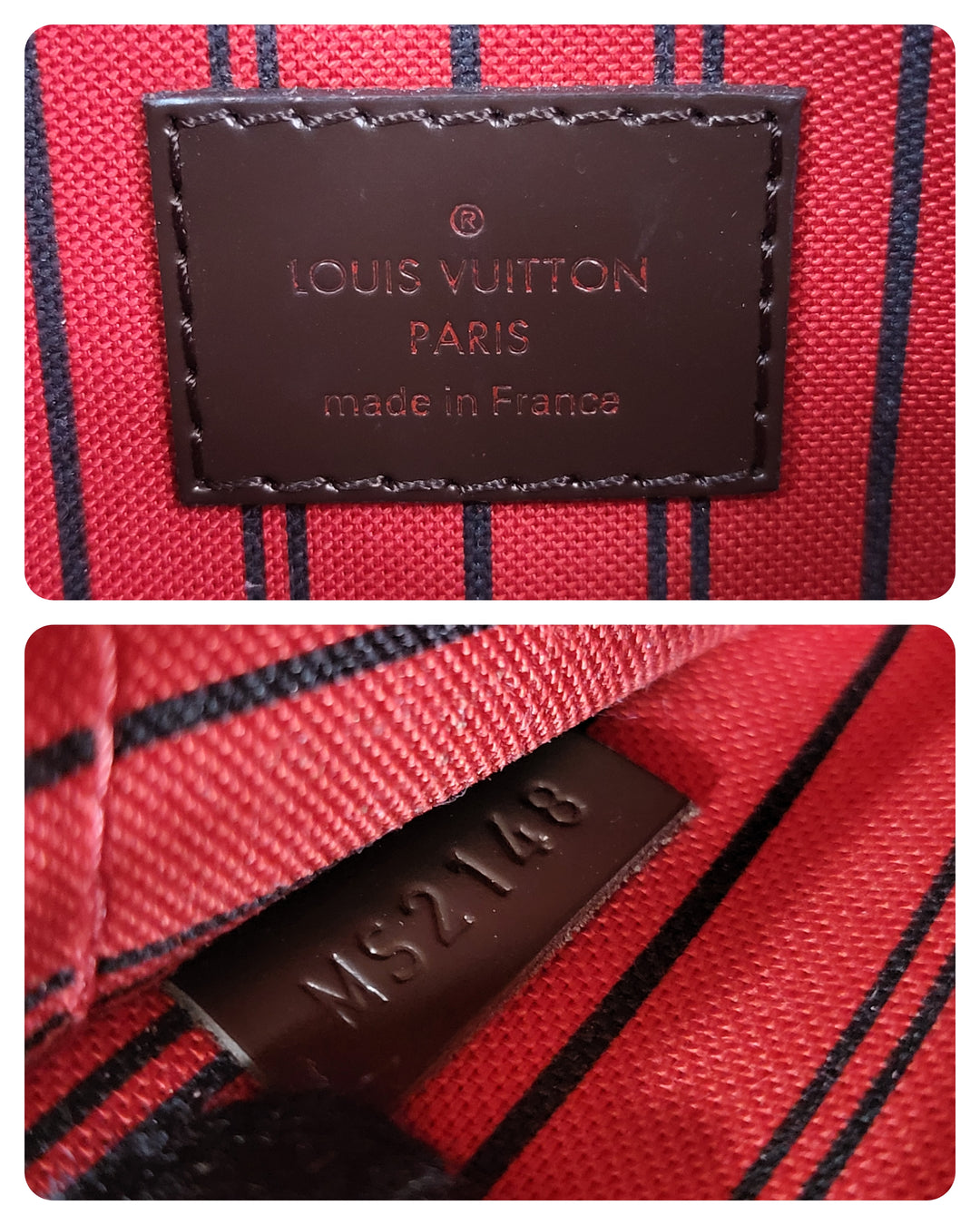 Louis Vuitton Damier Ebene Neverfull Pouch