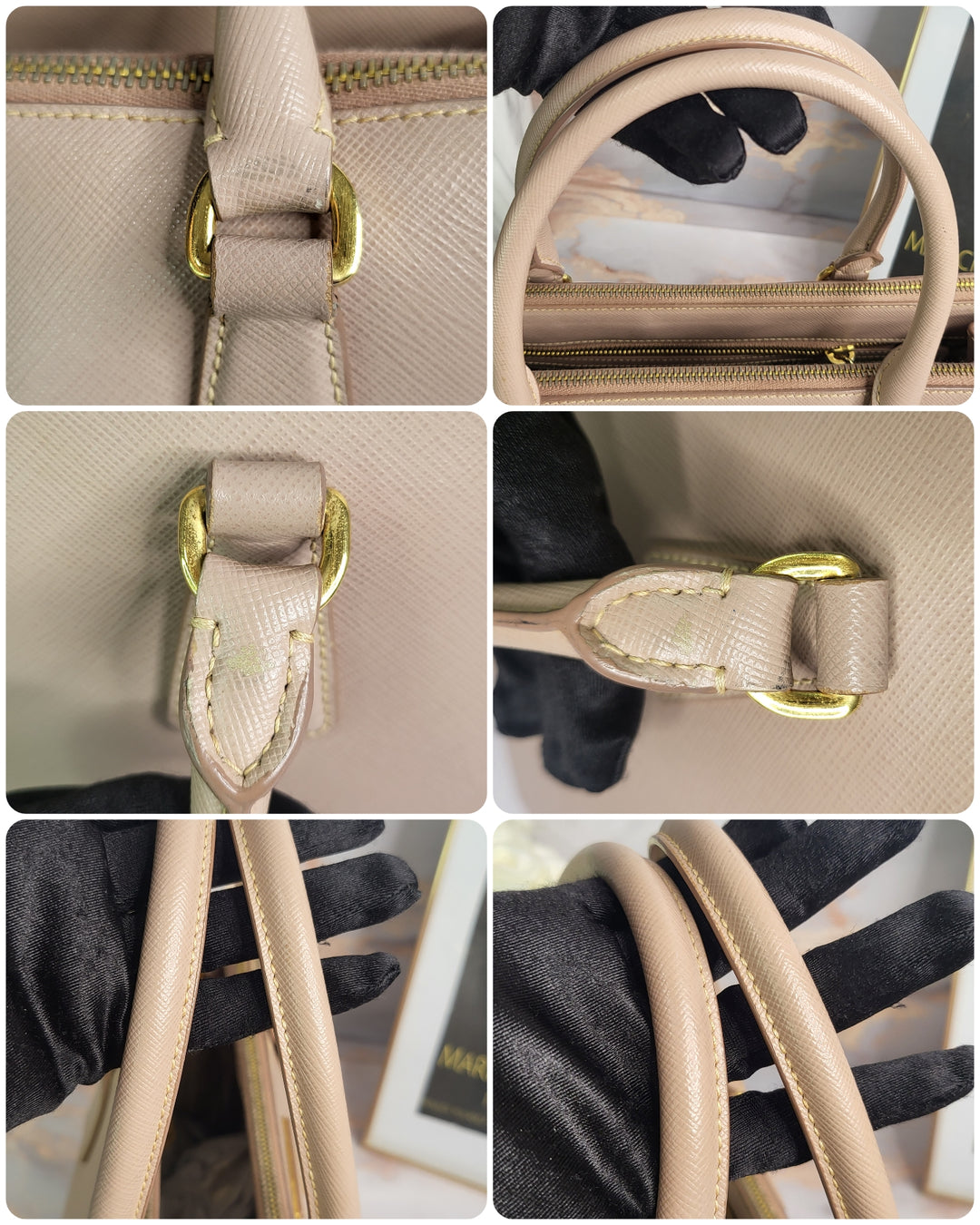 Prada Saffiano Double Zip Galleria Tote Bag