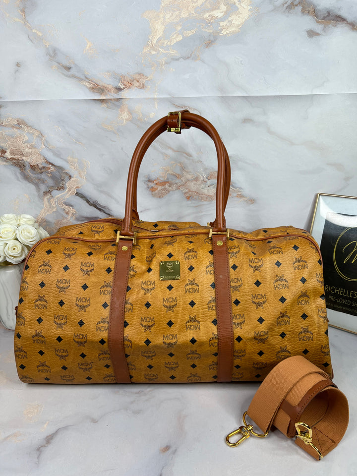 MCM COGNAC TRAVELLING BAG 55cm