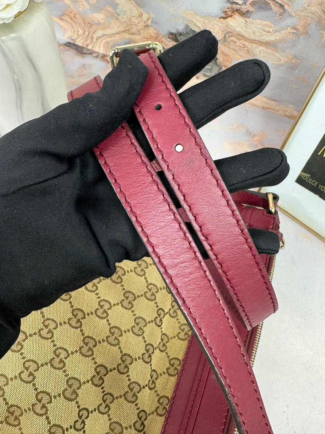 Gucci Canvas Mayfair Crossbody Bag