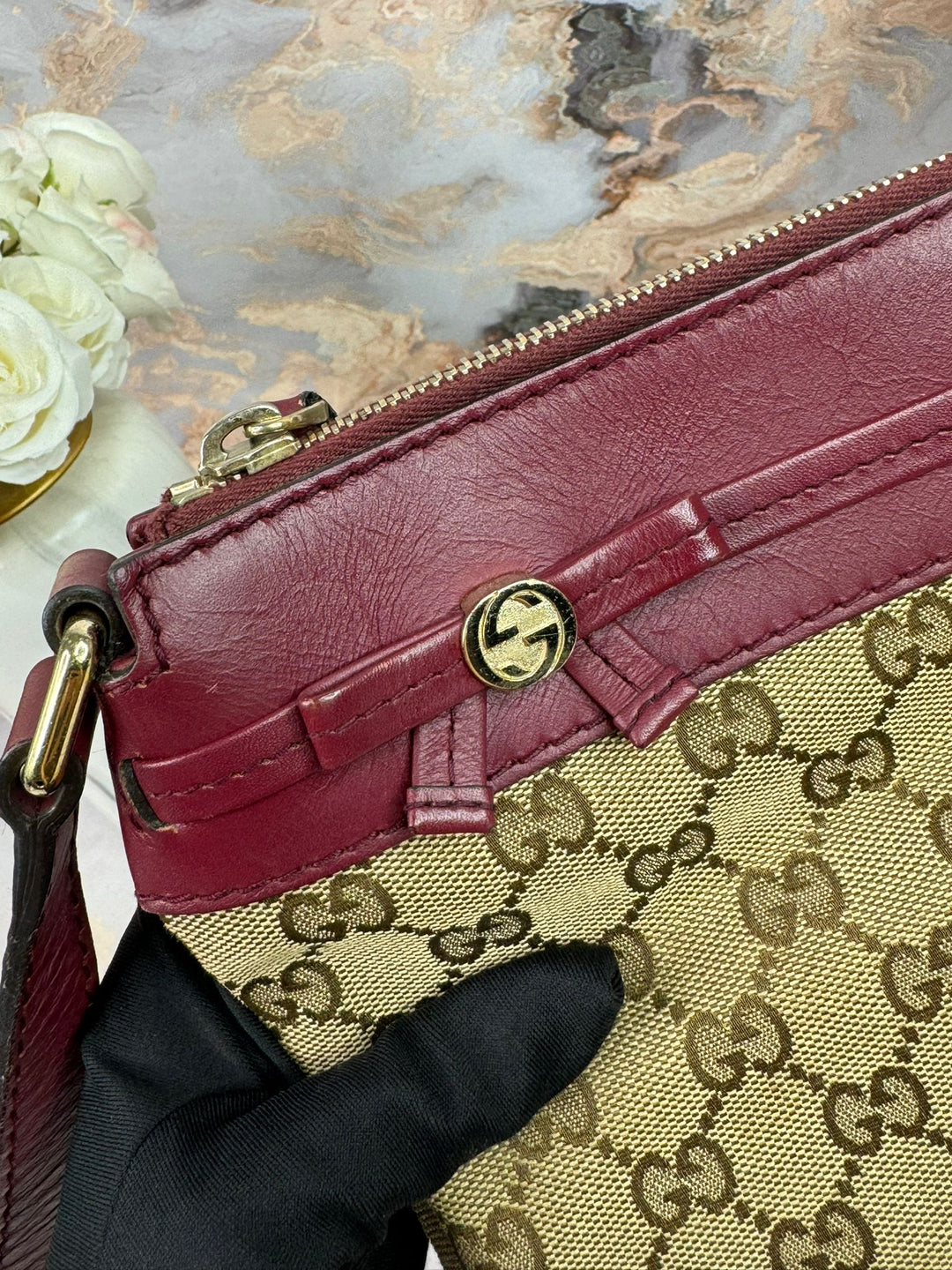Gucci Canvas Mayfair Crossbody Bag