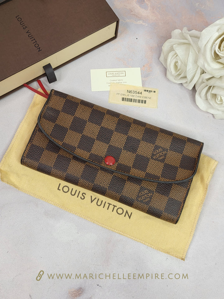 Louis Vuitton Damier Ebene Emilie Wallet