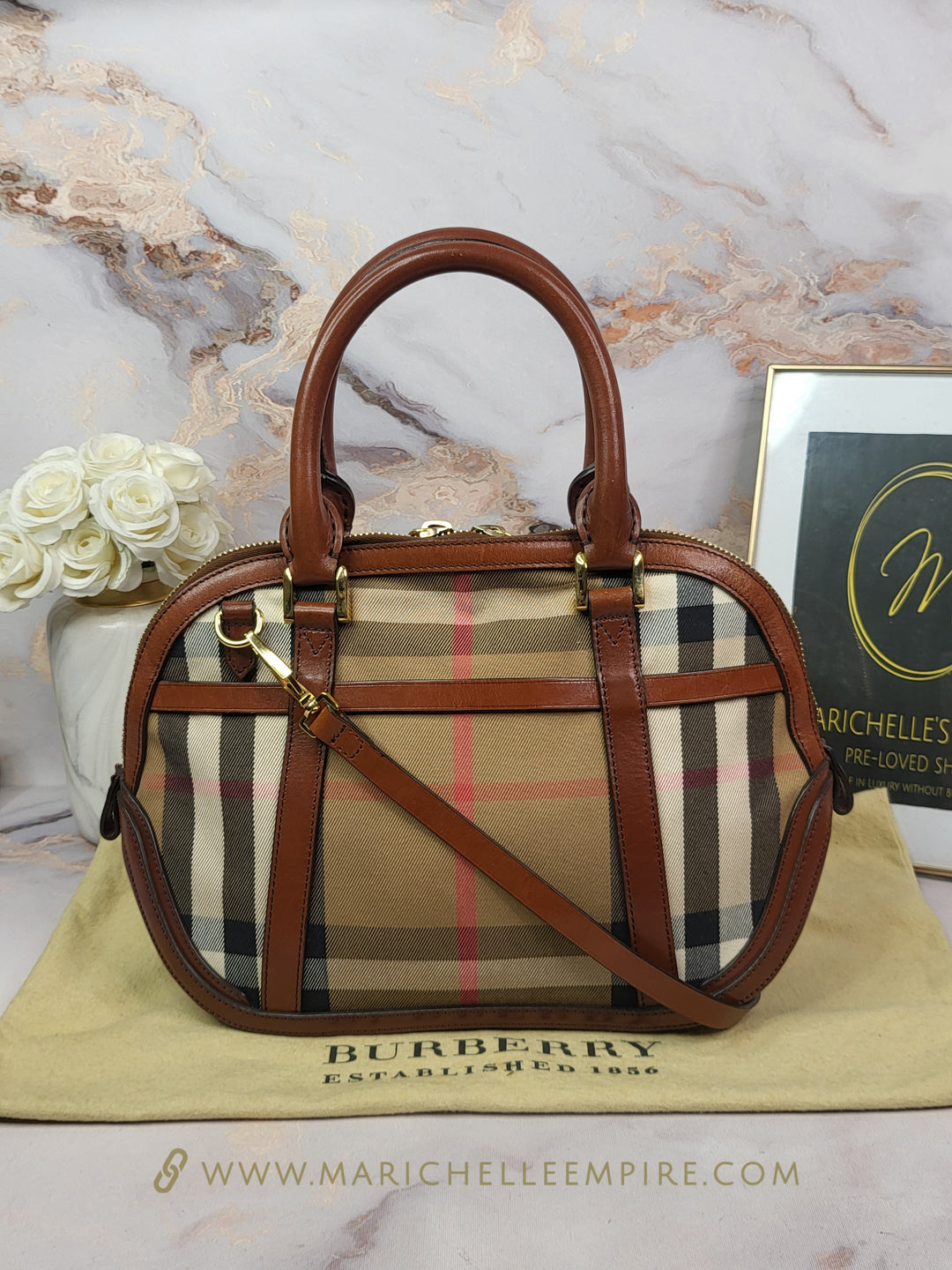 Burberry House Check Bowling Bag