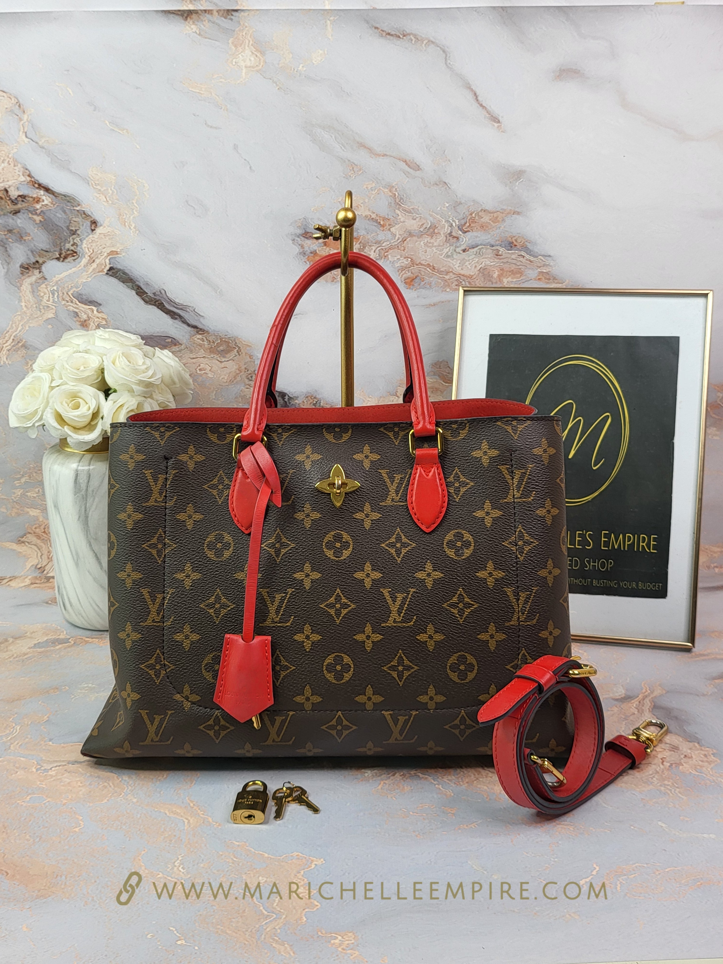 Louis vuitton tote flower hotsell