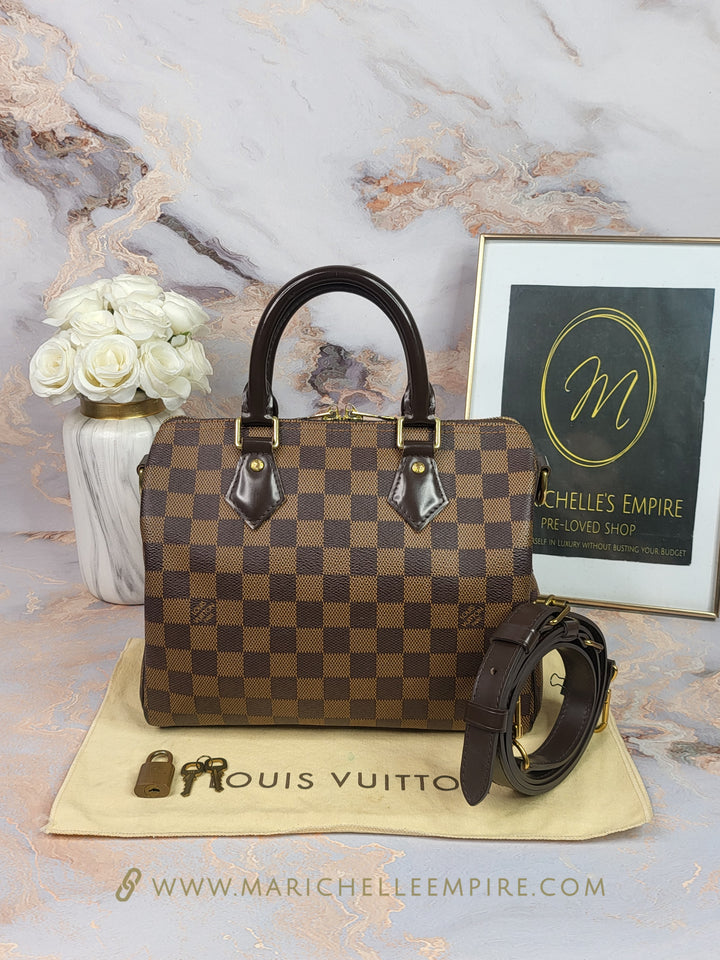 Louis Vuittom Damier Ebene Speedy 25 Bandouliere