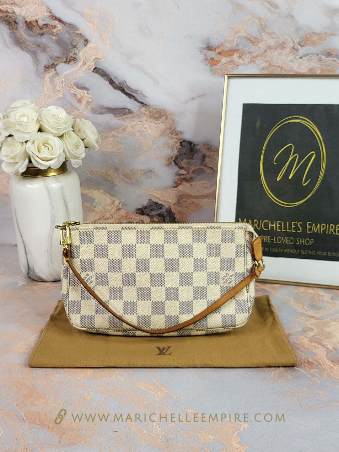 Lv Damier Azur Pochette Accessories Louis Vuitton Pochette