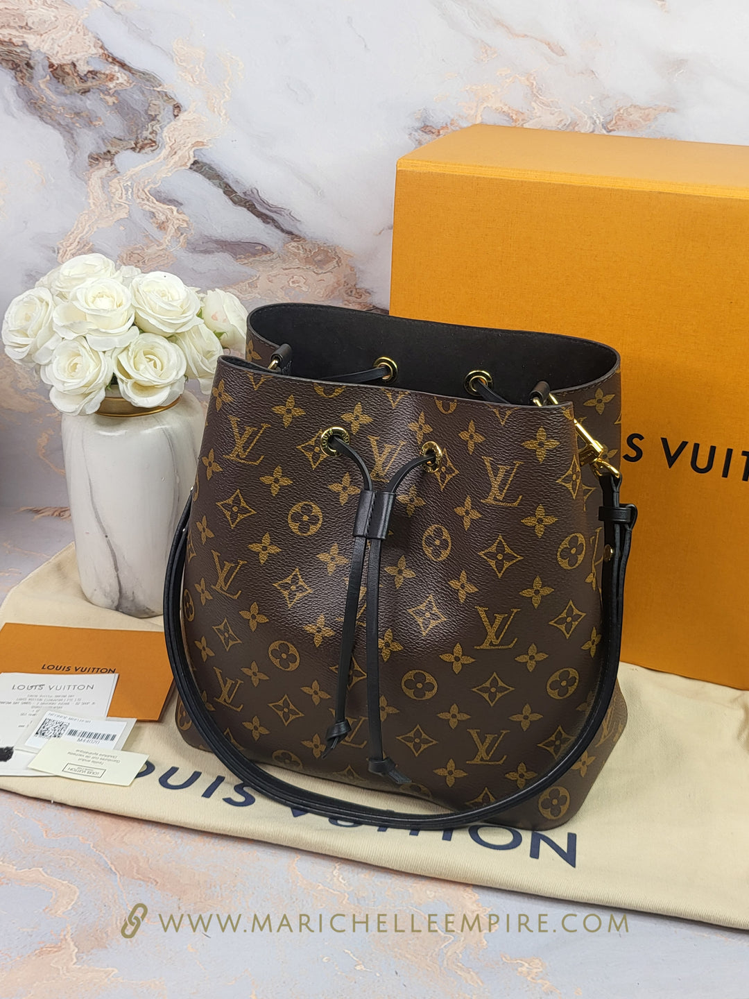 Louis Vuitton Monogram Neo Noe Noir Bucket Bag – Marichelle's Empire