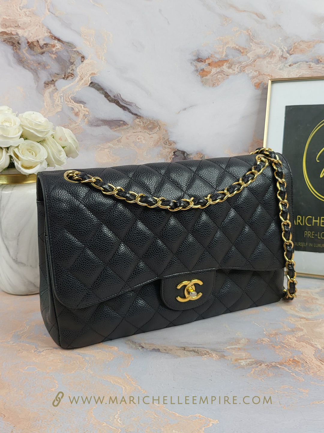 Chanel Caviar Double Flap Jumbo