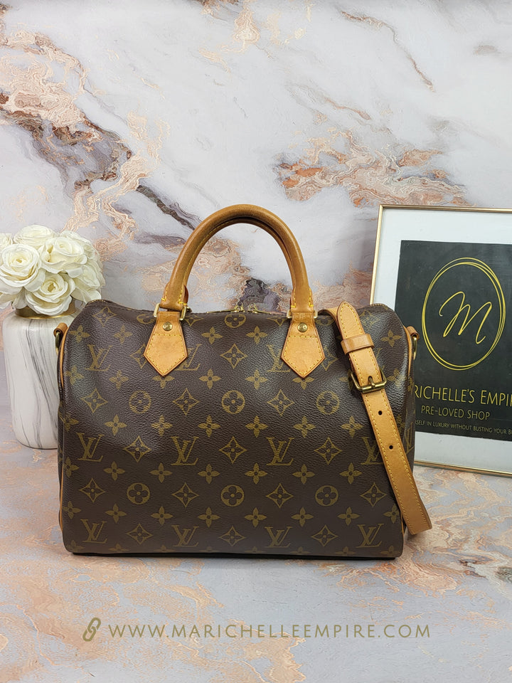 Louis Vuitton Monogram Speedy 30 Bandouliere