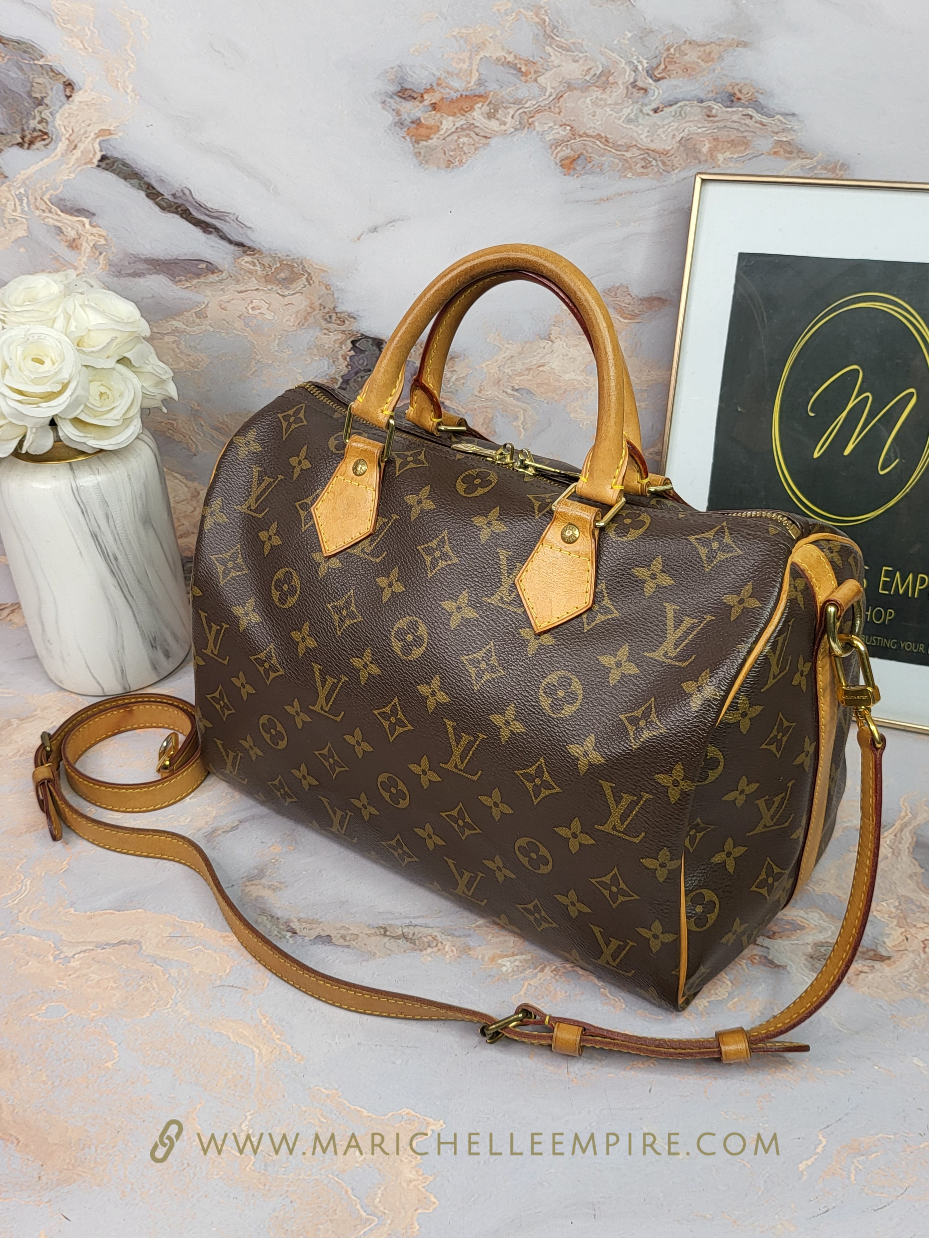 Louis Vuitton Monogram Speedy 30 Bandouliere Marichelle s Empire