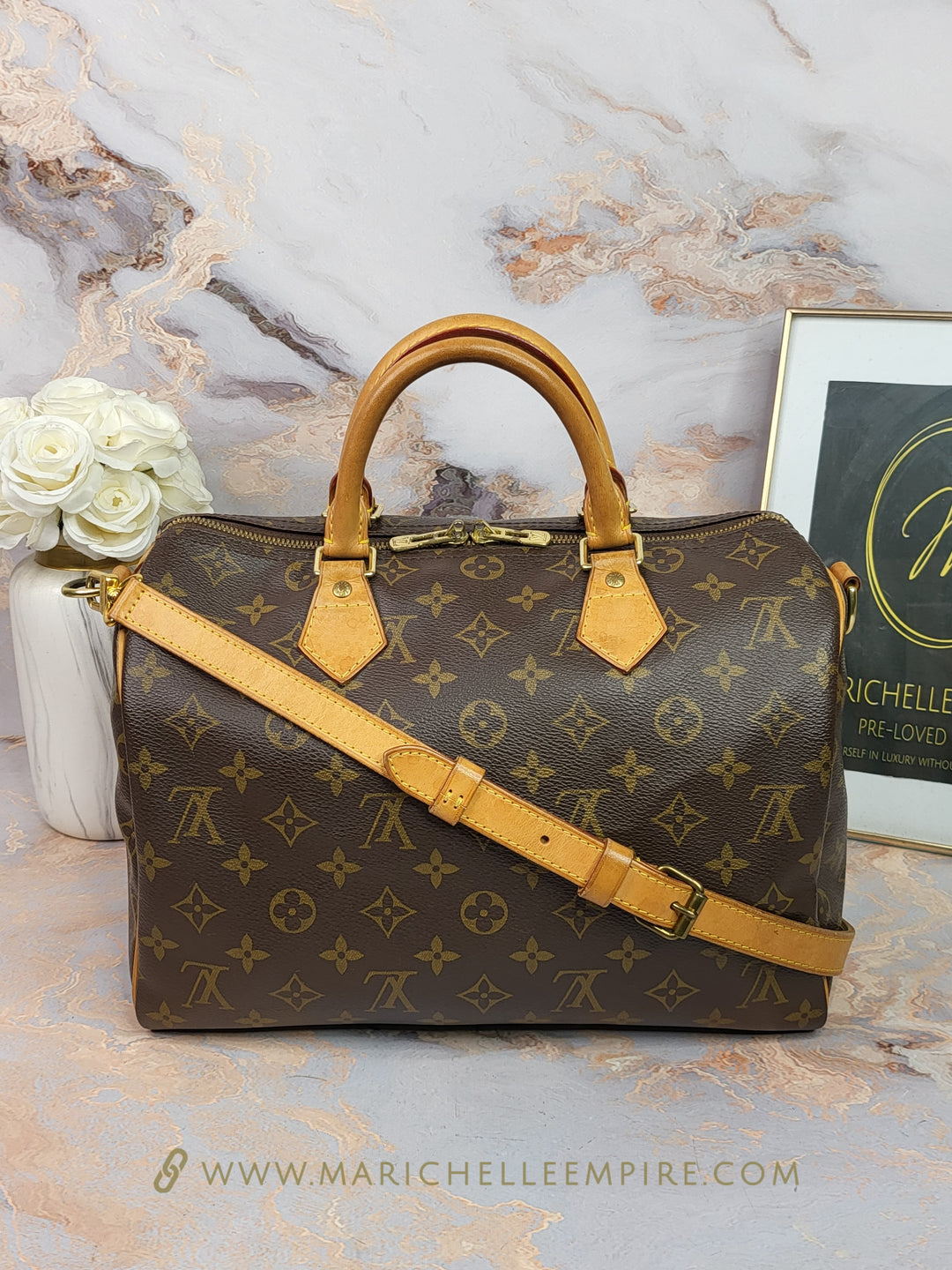 Louis Vuitton Monogram Speedy 30 Bandouliere