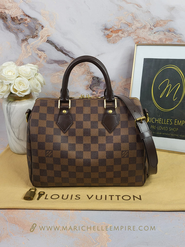 Louis Vuitton Damier Ebene Speedy 25 Bandouliere