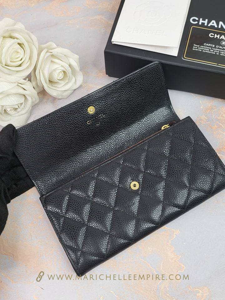 Chanel Caviar Long Wallet