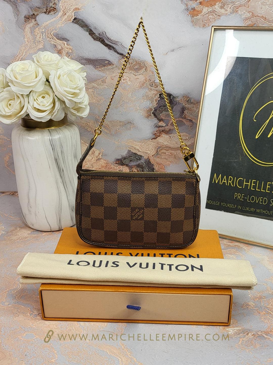 Louis Vuitton Damier Ebene Mini Pochette Accessories