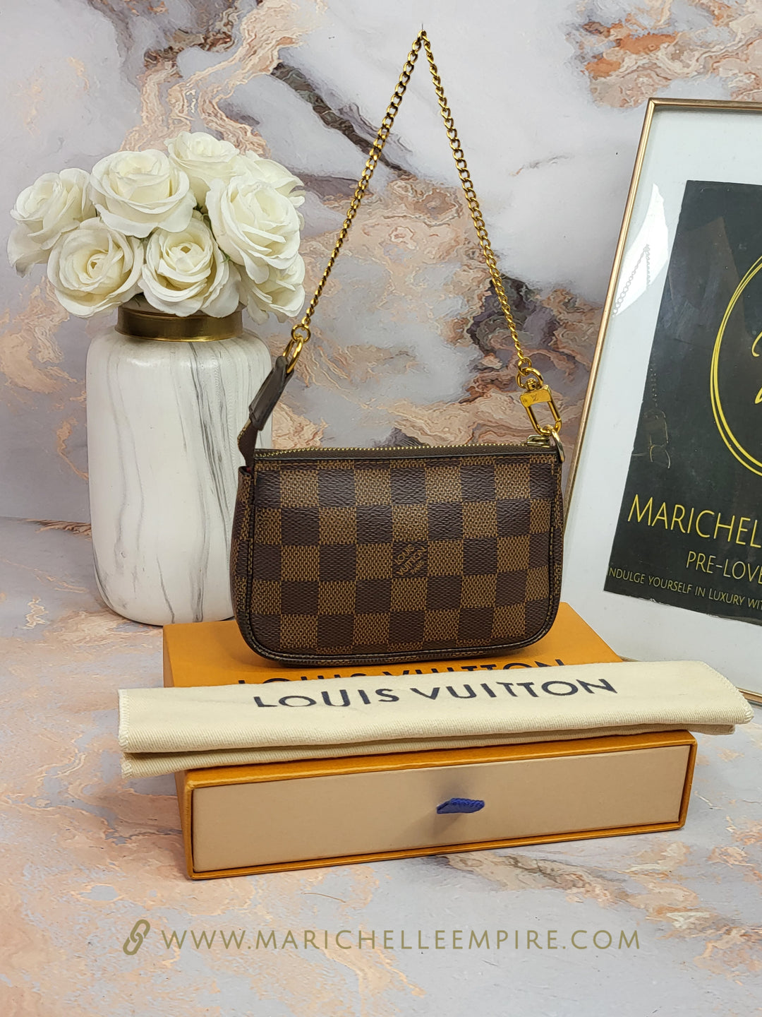 Louis Vuitton Damier Ebene Mini Pochette Accessories