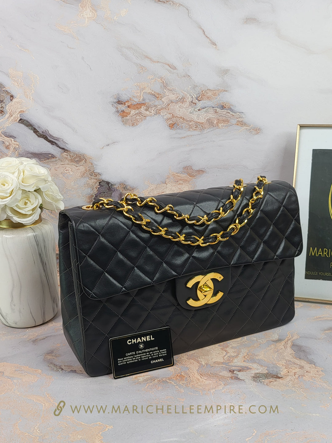 Chanel Lambskin Vintage Maxi Flap