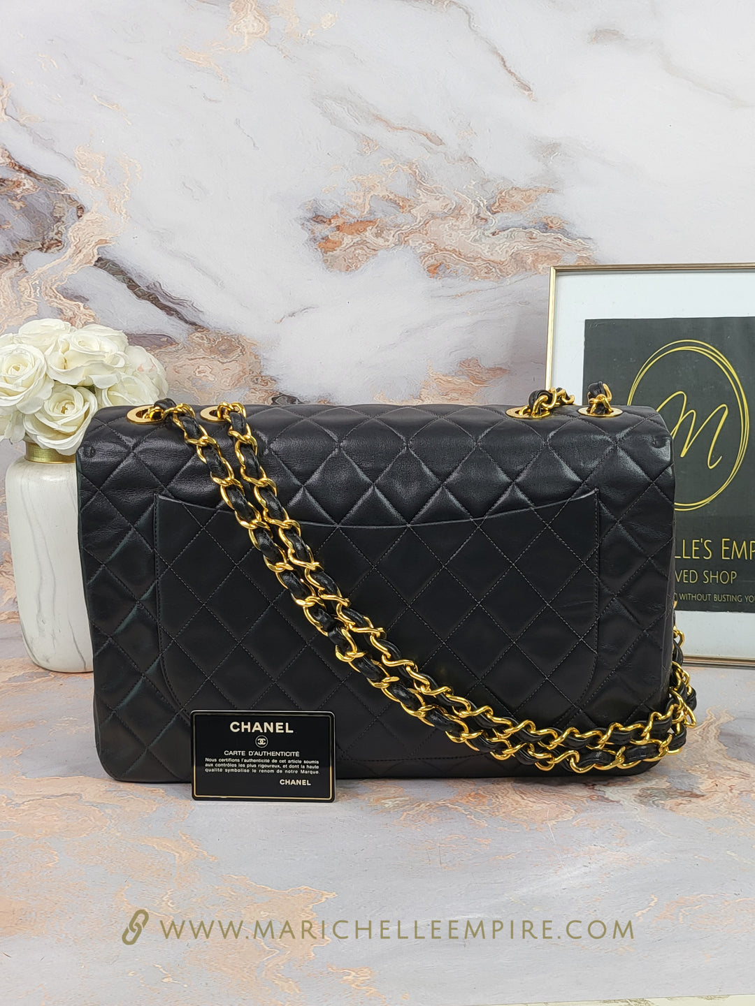 Chanel Lambskin Vintage Maxi Flap