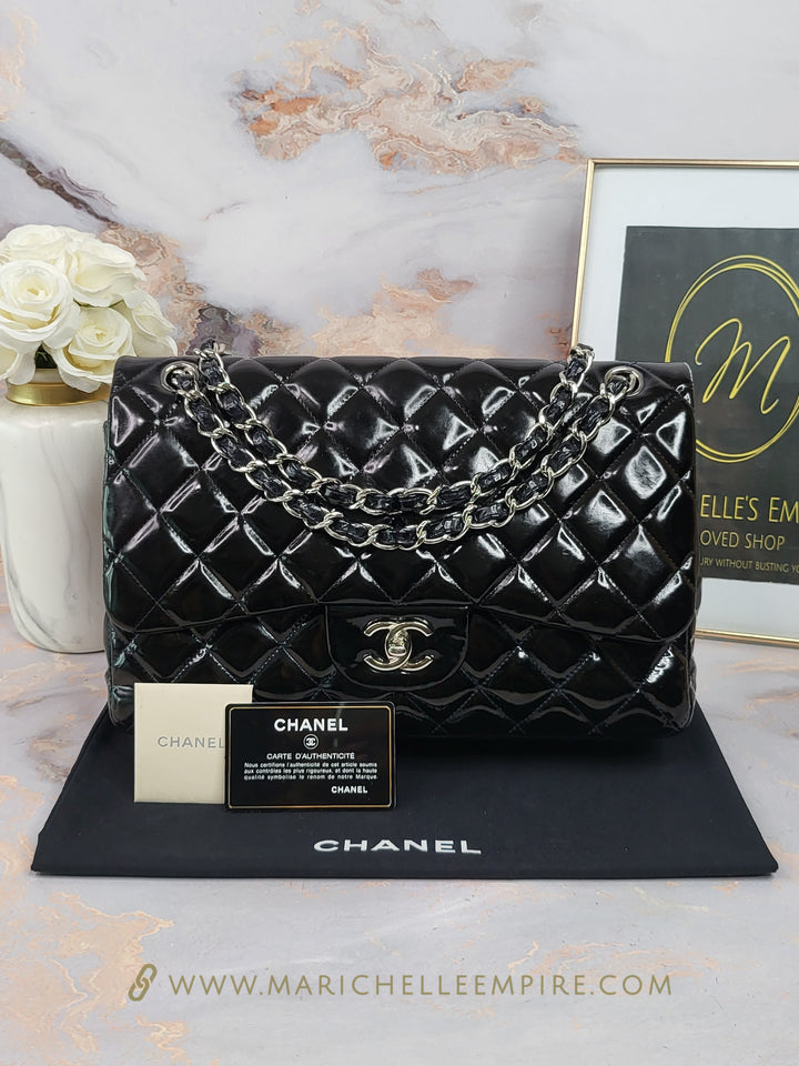 Chanel Patent Double Flap Jumbo