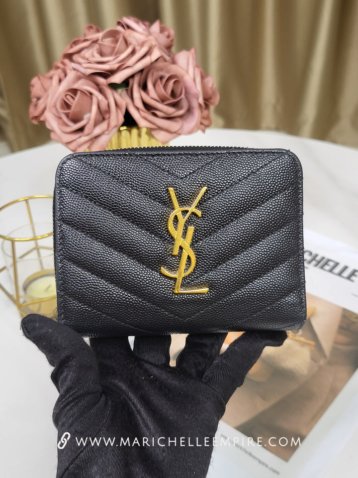 Saint Laurent Compact Zippy Wallet