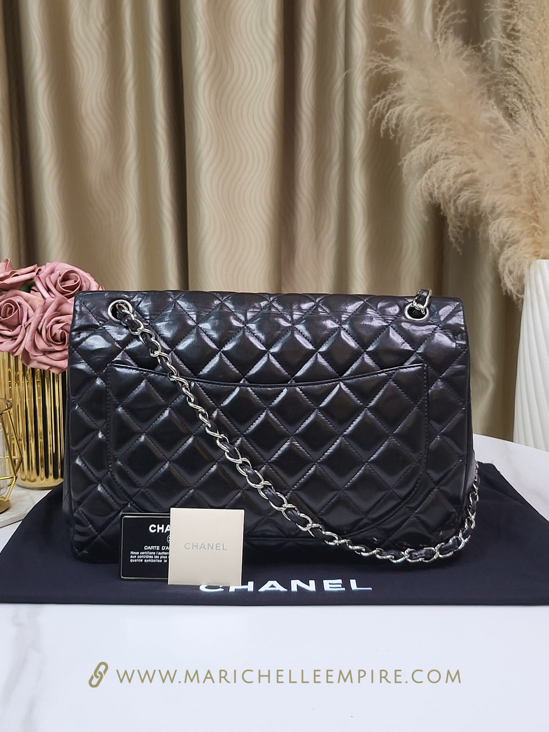 Chanel Lambskin Single Flap Jumbo SHW