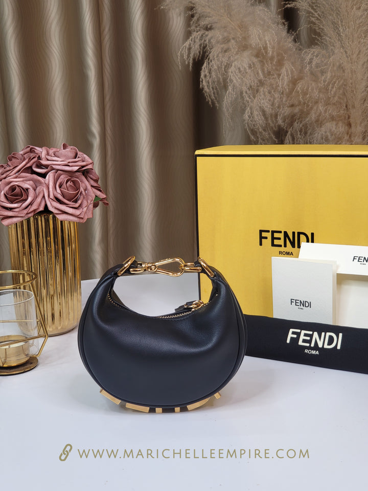 Fendi Nano Fendigraphy Hobo Charm Bag