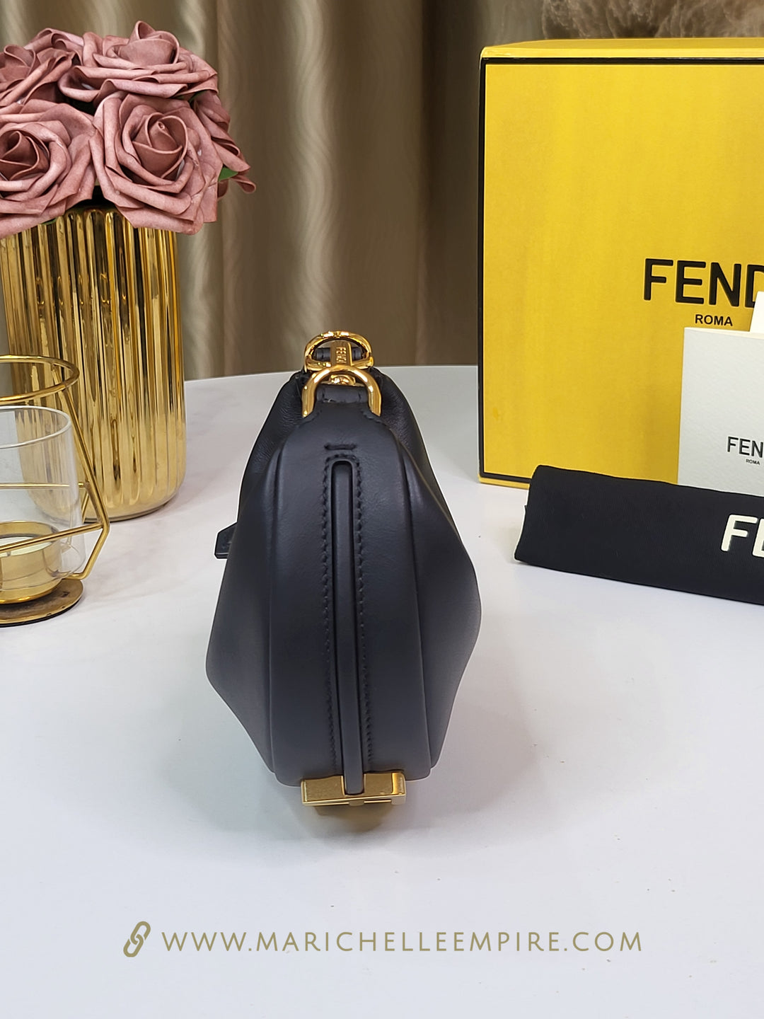 Fendi Nano Fendigraphy Hobo Charm Bag