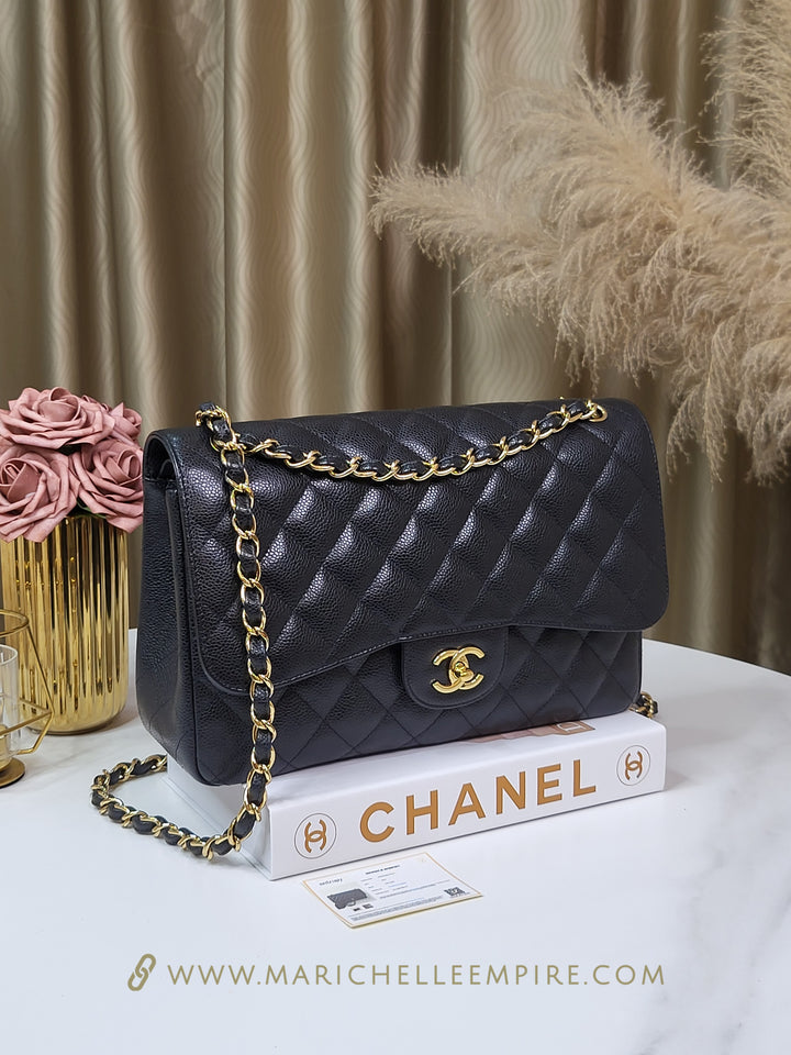 Chanel Caviar Double Flap Jumbo