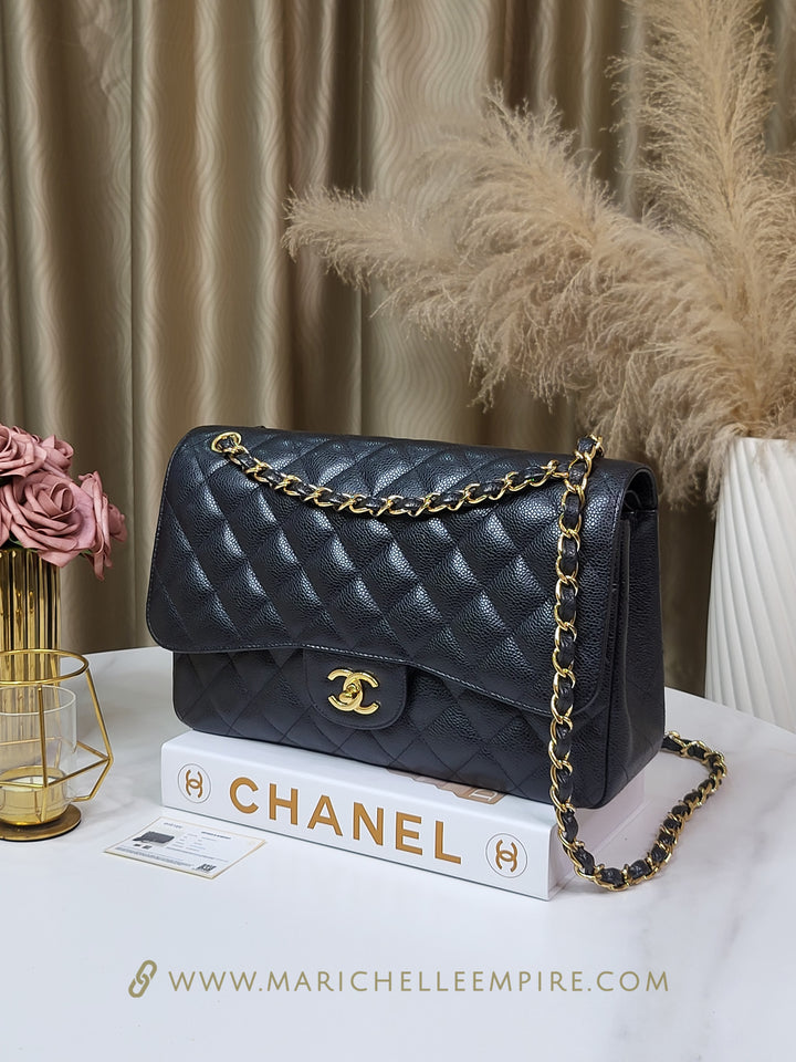 Chanel Caviar Double Flap Jumbo