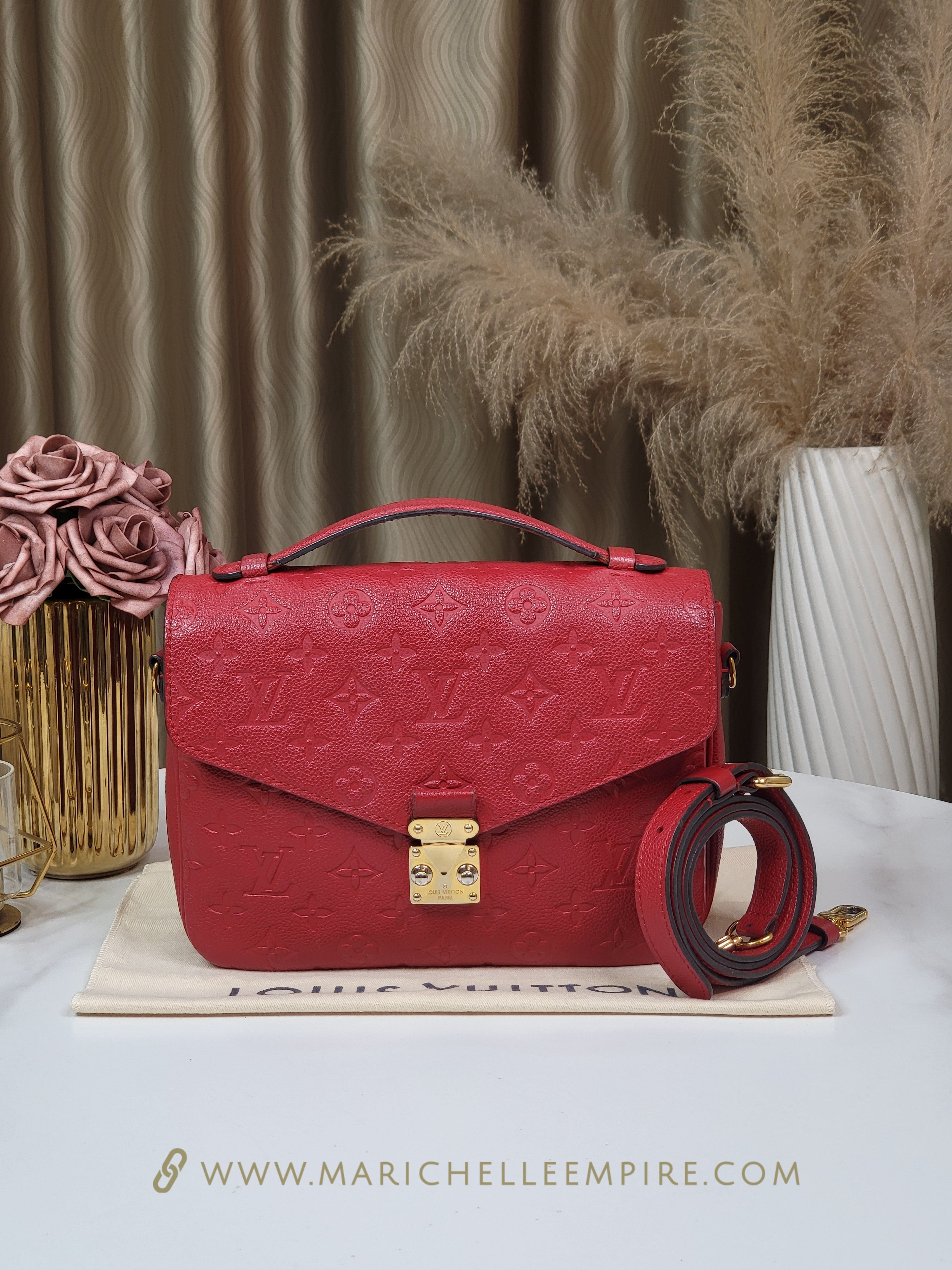 Louis Vuitton Empreinte Pochette Metis Cerise