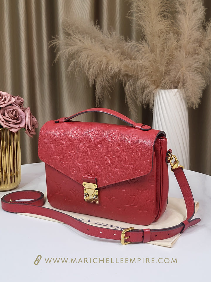 Louis Vuitton Empreinte Pochette Metis Cerise