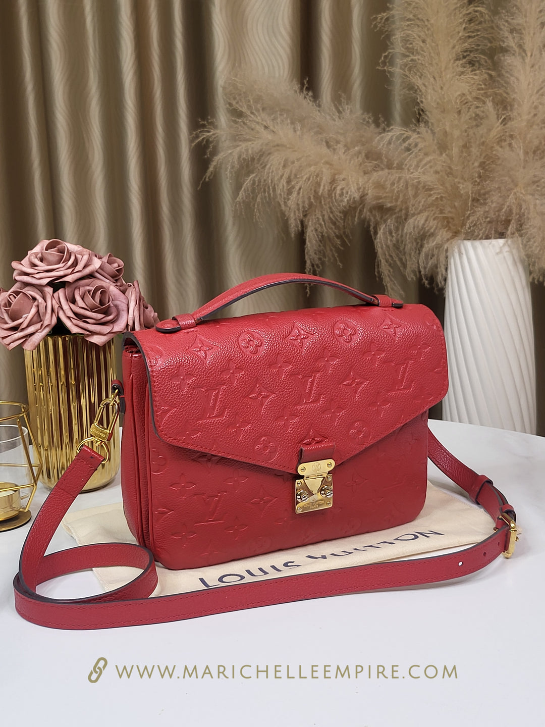 Louis Vuitton Empreinte Pochette Metis Cerise