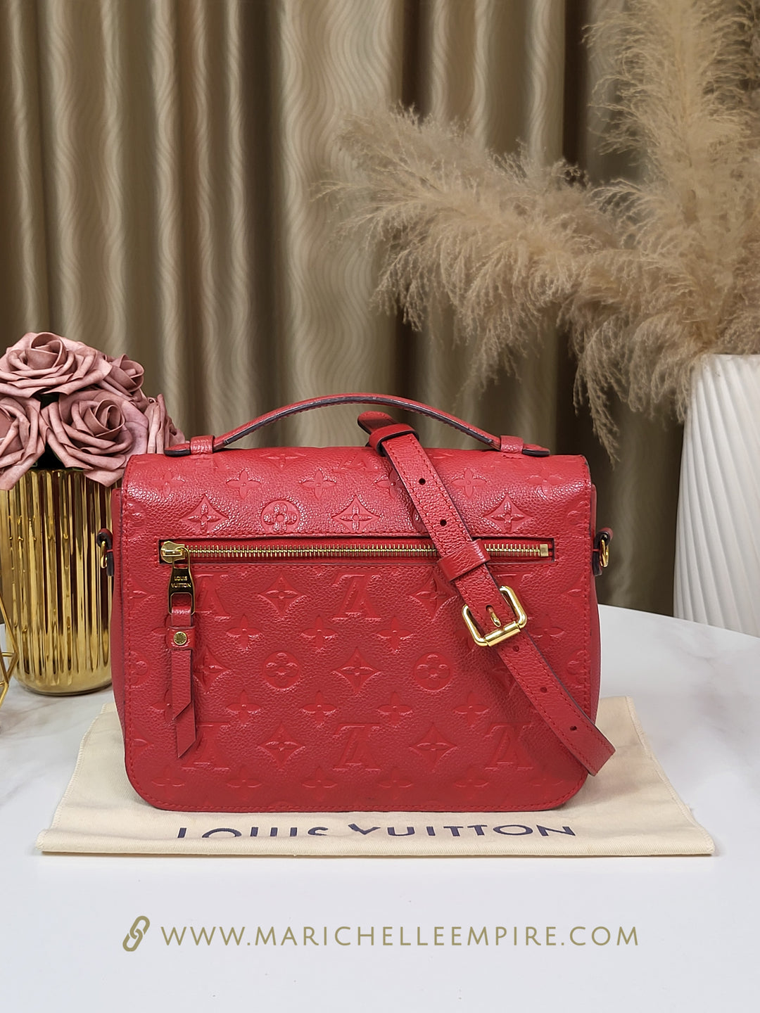 Louis Vuitton Empreinte Pochette Metis Cerise