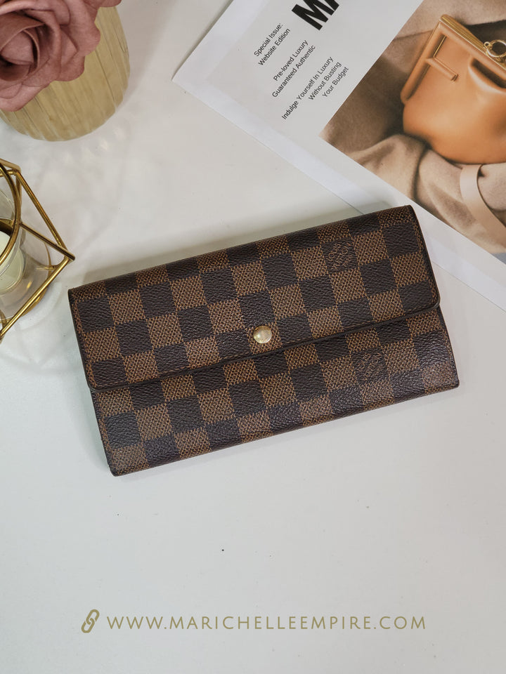 Louis Vuitton Damier Ebene Sarah Wallet