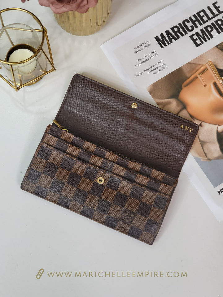 Louis Vuitton Damier Ebene Sarah Wallet