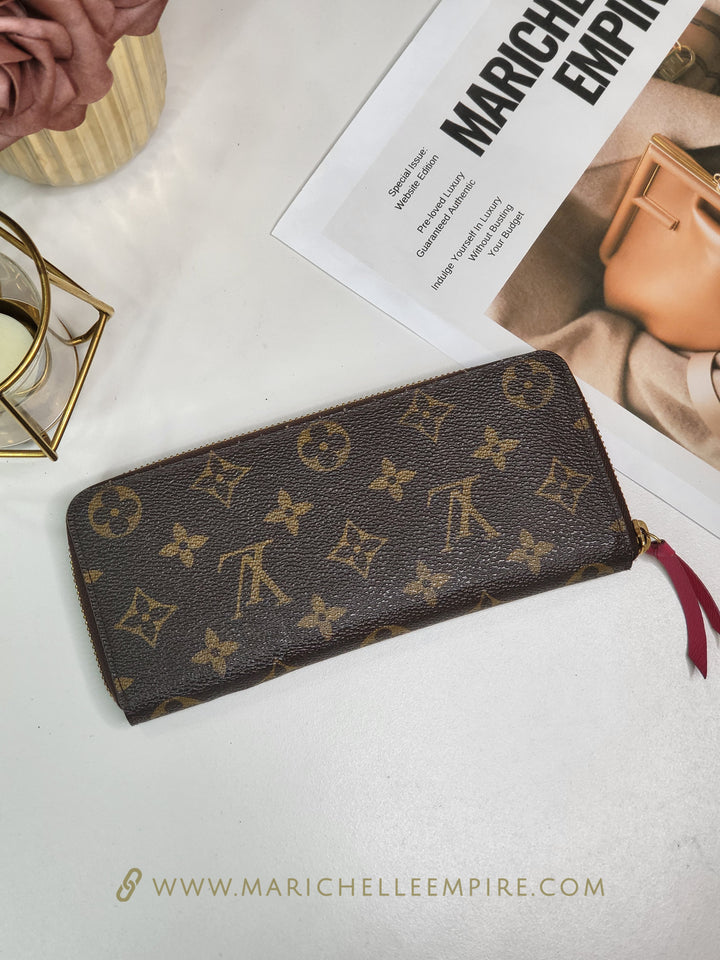 Louis Vuitton Monogram Clemence Zippy Wallet