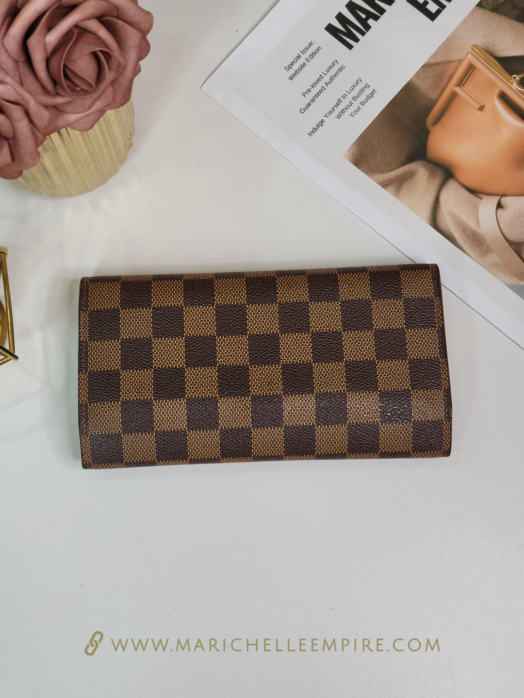 Louis Vuitton Damier Ebene International Long Wallet