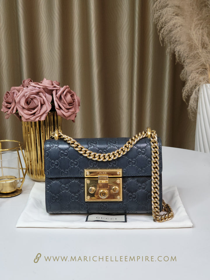 Gucci Guccissima Padlock Shoulder Bag