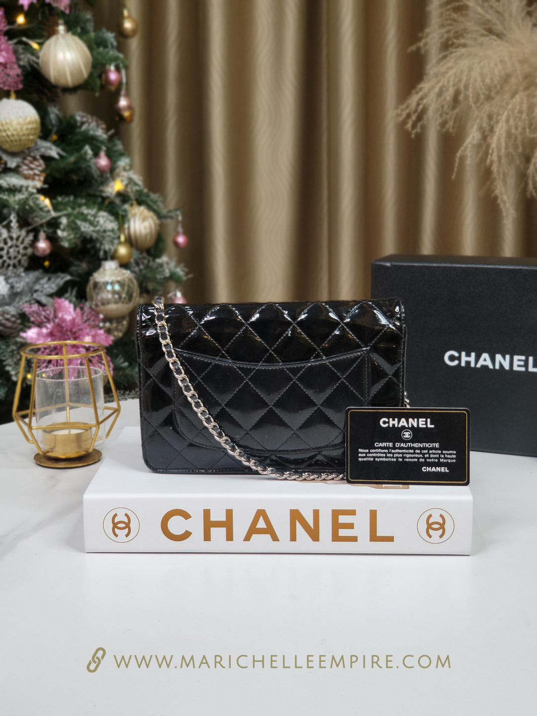 Chanel Patent Wallet On Chain