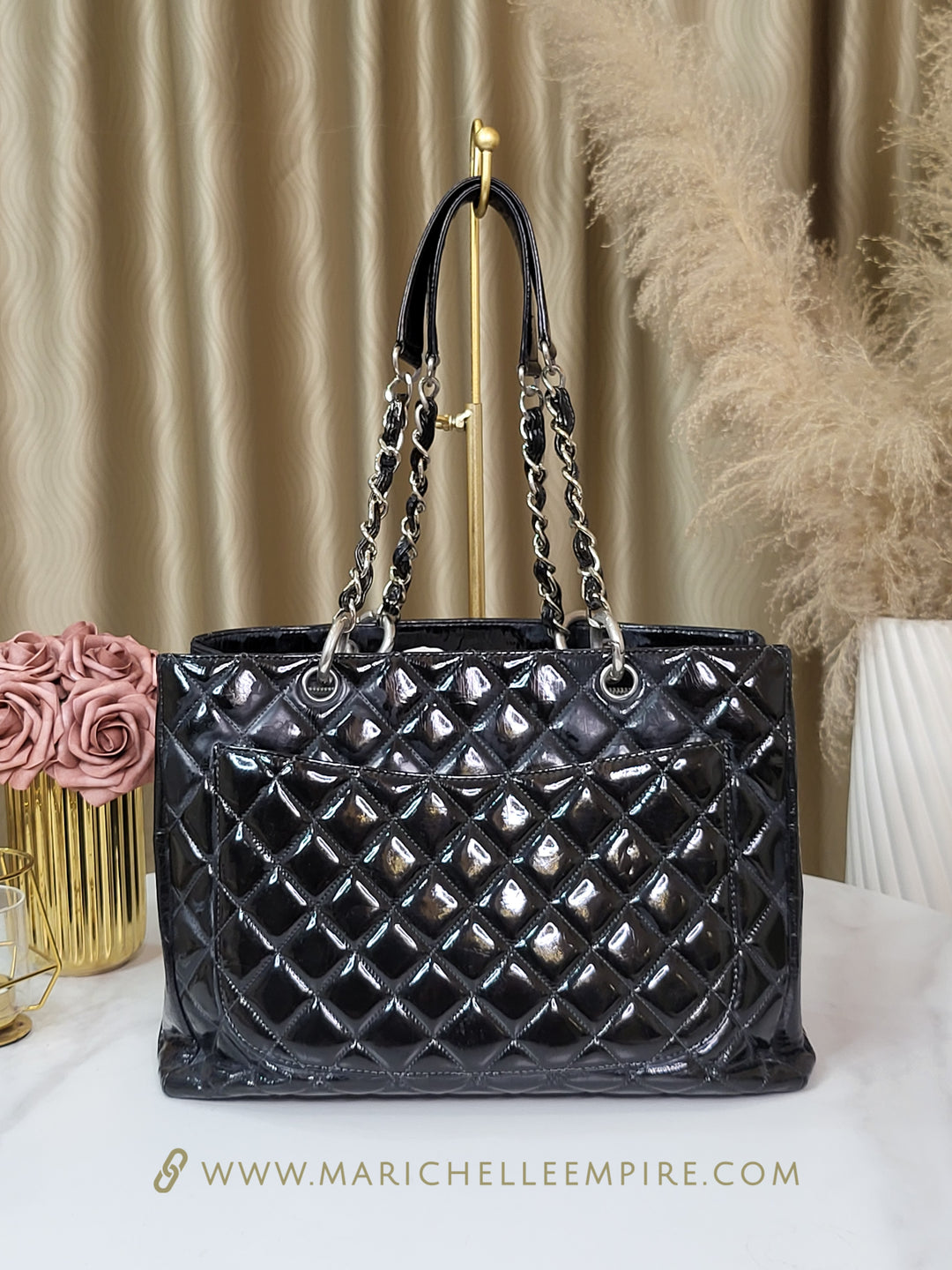 Chanel Patent Grand Shopping Tote