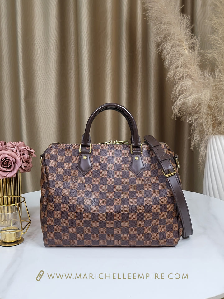 Louis Vuitton Damier Ebene Speedy 30 Bandouliere