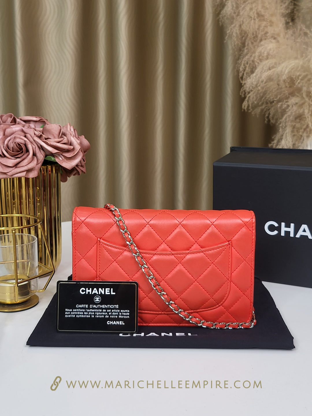 Chanel Lambskin Wallet On Chain