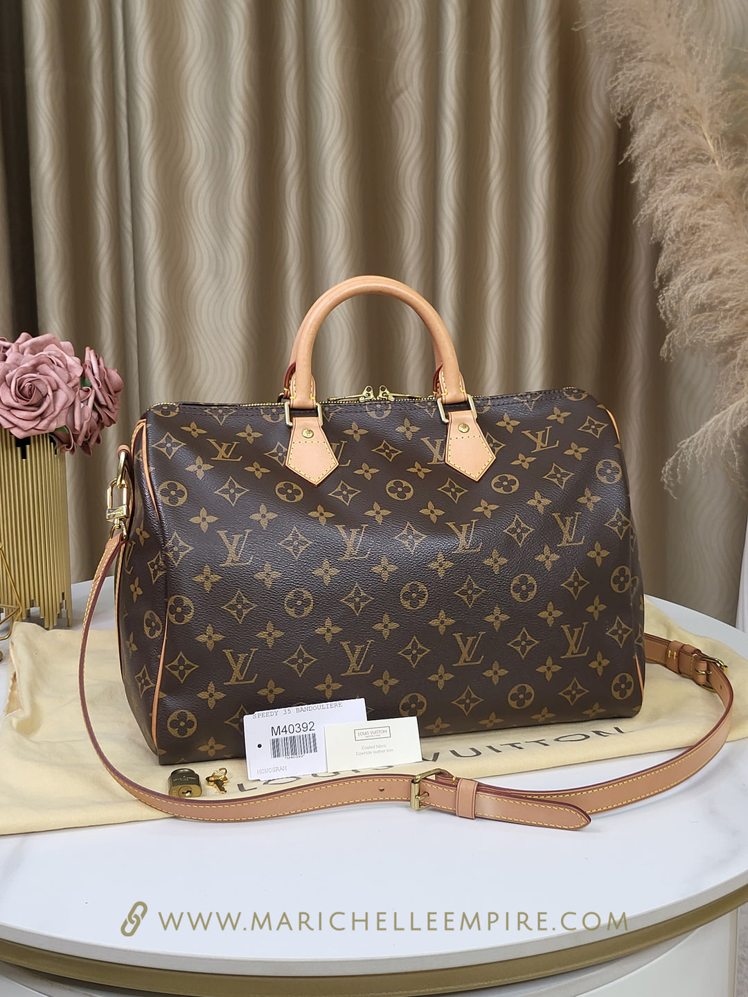 Louis Vuitton Monogram Speedy 35 Bandouliere