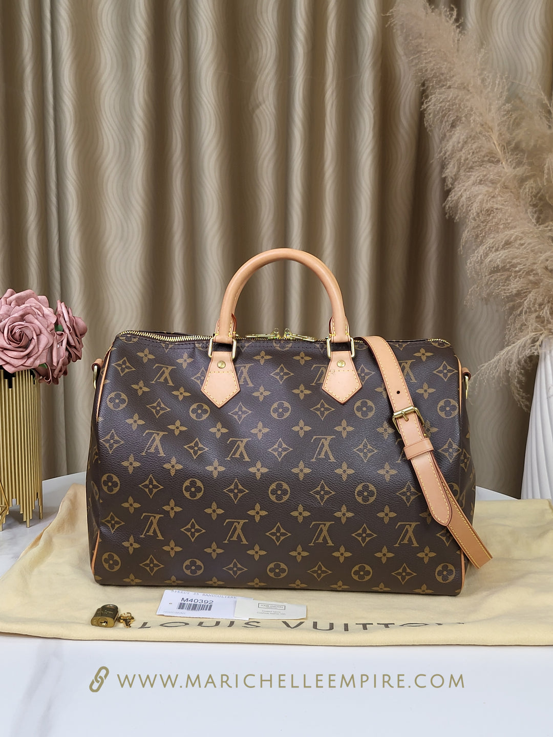 Louis Vuitton Monogram Speedy 35 Bandouliere