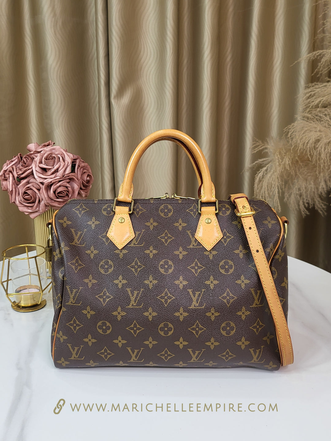 Louis Vuitton Monogram Speedy 30 Bandouliere