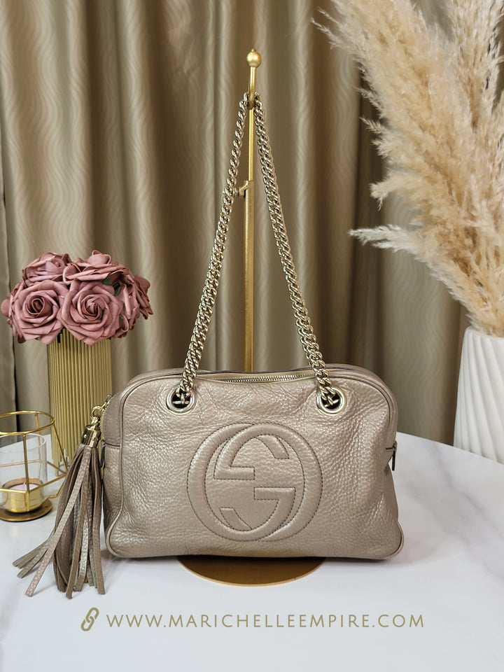 Gucci Pebbled Soho Shoulder Bag