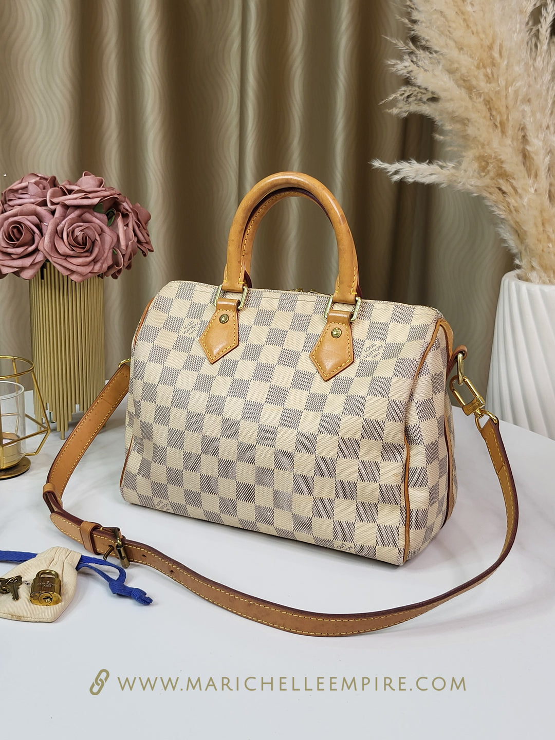 Louis Vuitton Damier Azur Speedy 25 Bandouliere