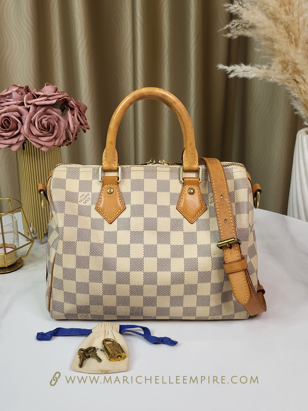 Louis Vuitton Damier Azur Speedy 25 Bandouliere